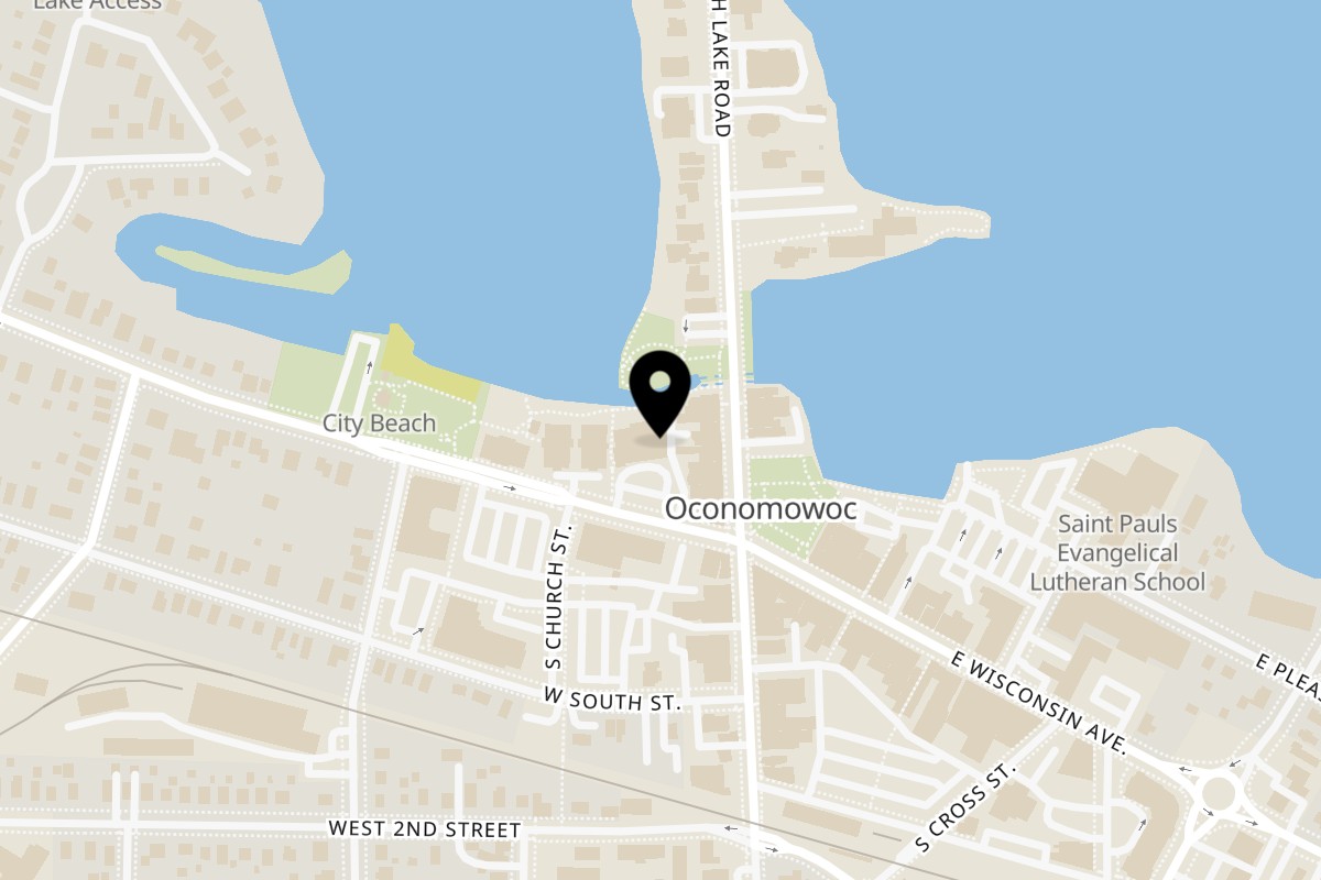 Map showing the location of Lago Su Bella on 126 W Wisconsin Ave in Oconomowoc